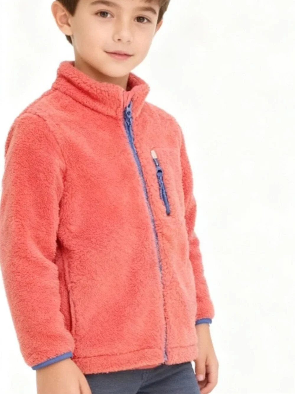 Mini Boden Boys Cosy Windproof Fleece Jacket